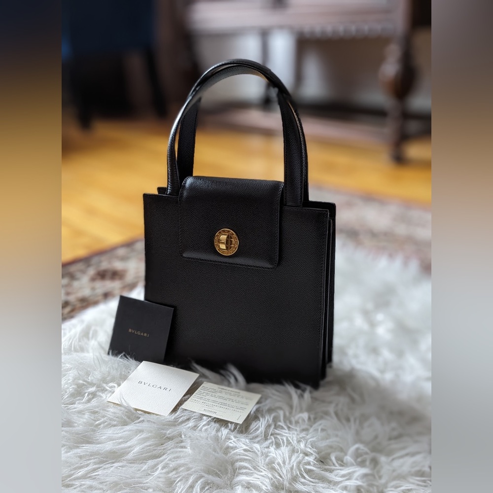 BVLGARI Black/Brown 100% Leather Shoulder Bag - Picture 7 of 16